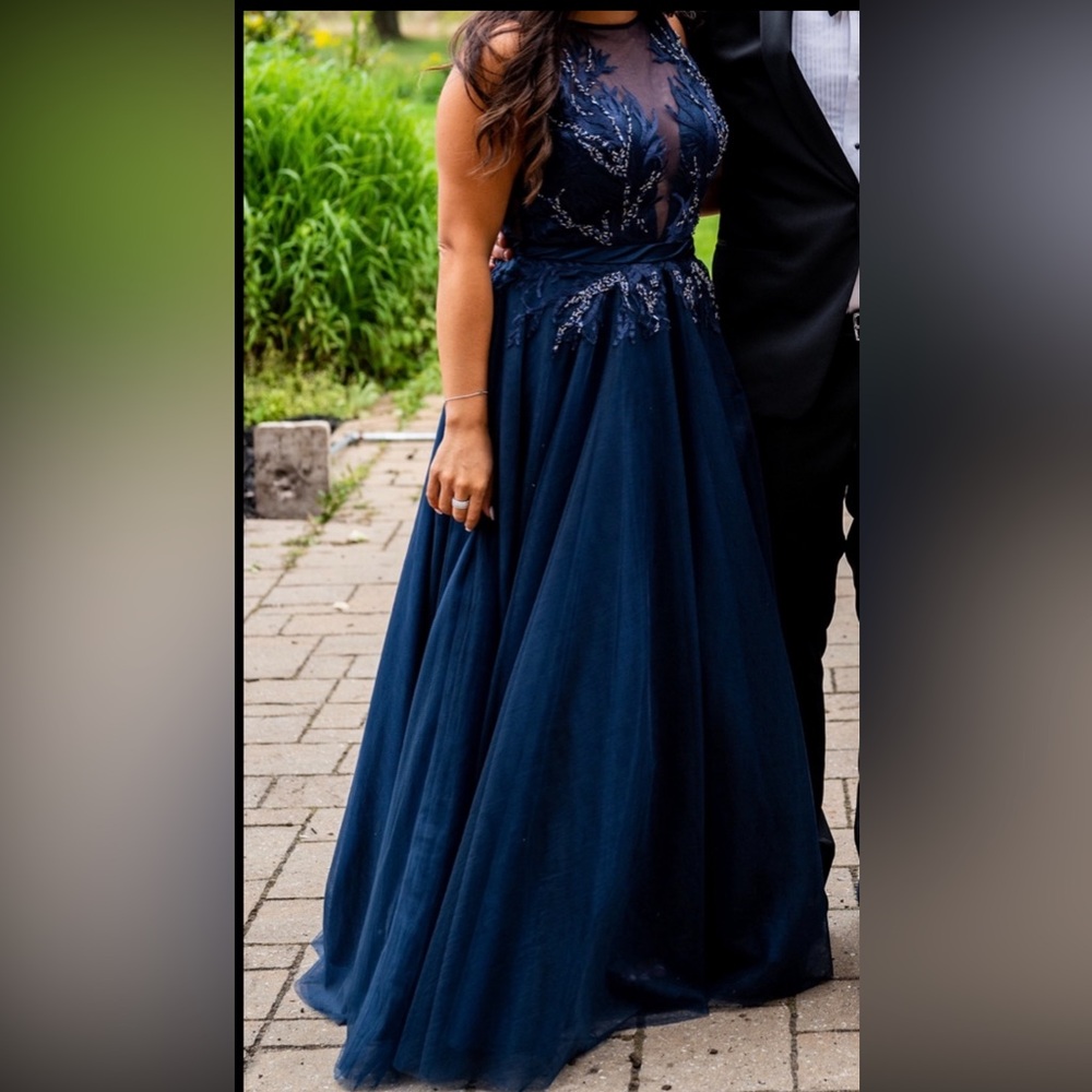 Navy Gown - WORN ONCE